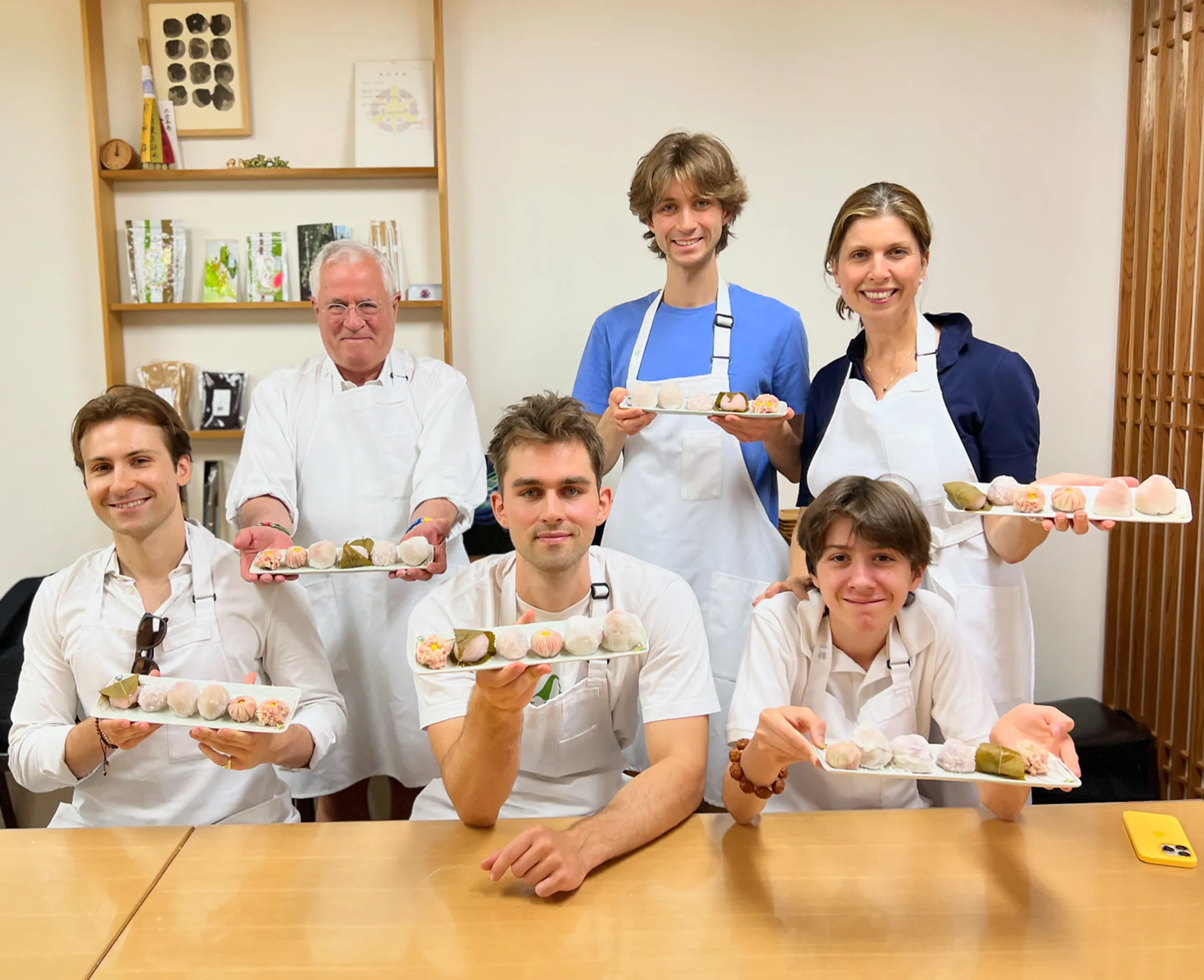 Private wagashi lesson in progress
